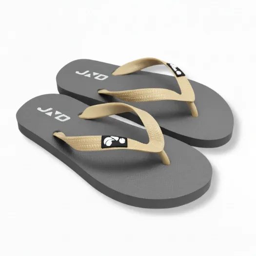 JND Sandal Jepit Rubber Lentur Tidak Licin Casual Anti Japit Cream Priamurah