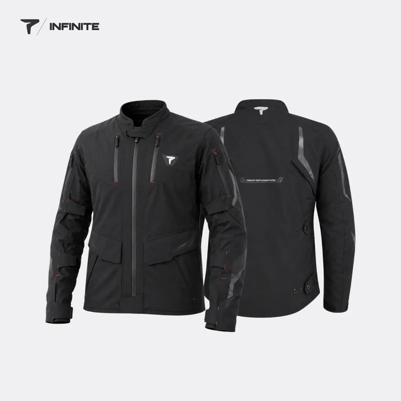 Jaket Motor Pria Waterproof Windproof Premium Anti Air, Angin, Protector INFINITE TRACKER