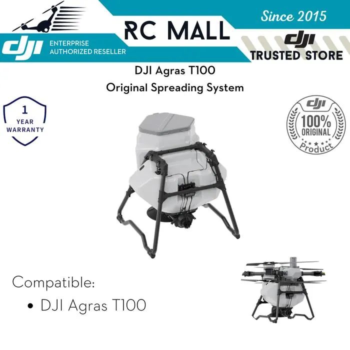 Spreading System DJI Agras T100 Tangki Penyebar Benih Pupuk Padat Granul Drone Pertanian