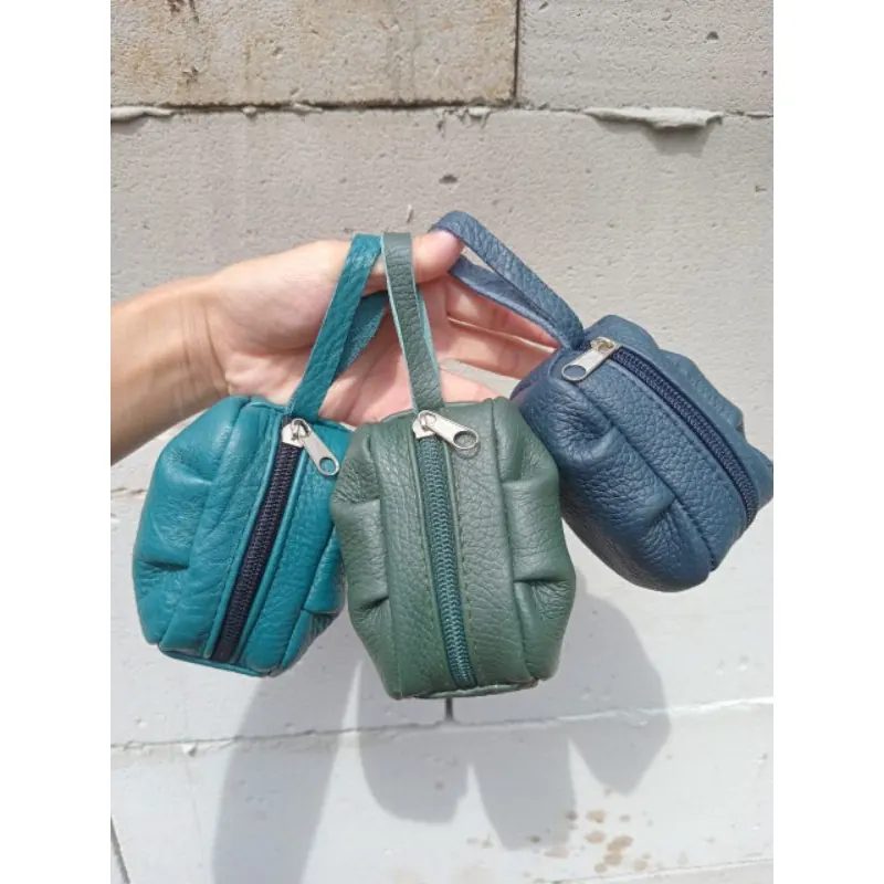 Dompet papirut koin kecil Hadiah souvenir kulit asli wanita