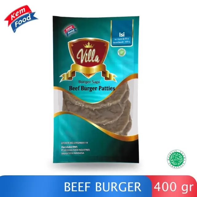 Villa Beef Burger Patties isi 8pcs - 400gr