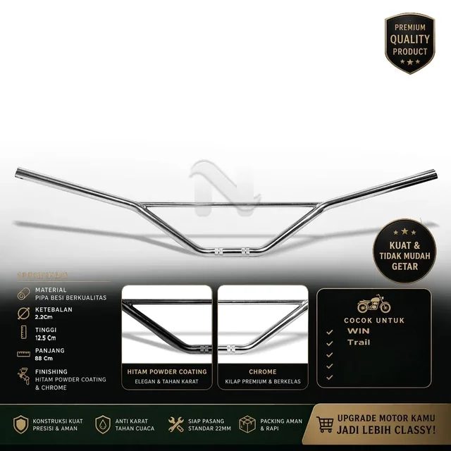Stang Stir Honda Win Trail Palang Detail Original Tebal 2mm