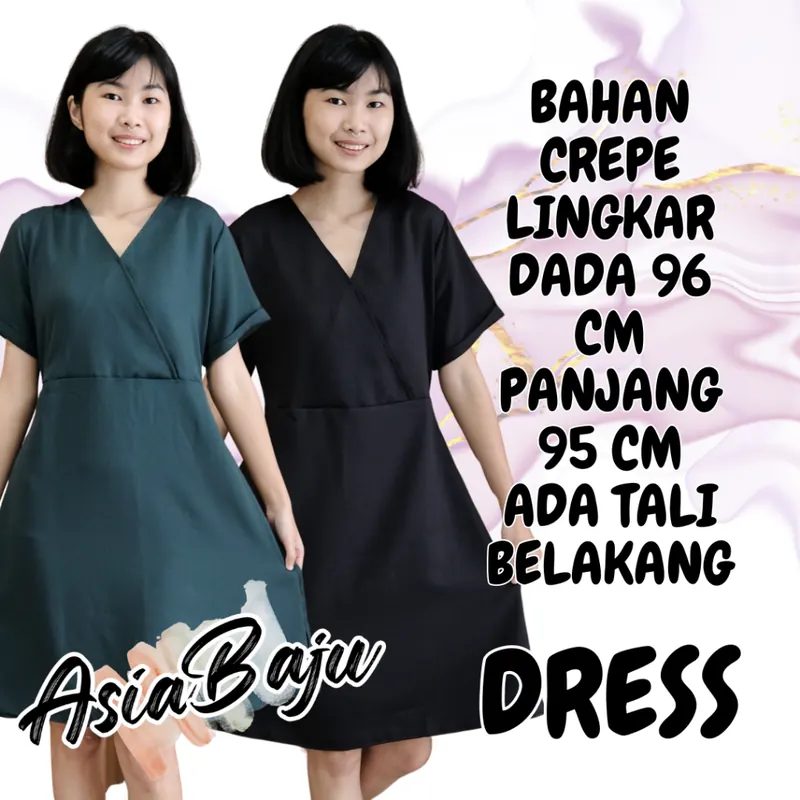 ASIABAJU Dress Wanita Polos KIMKIM