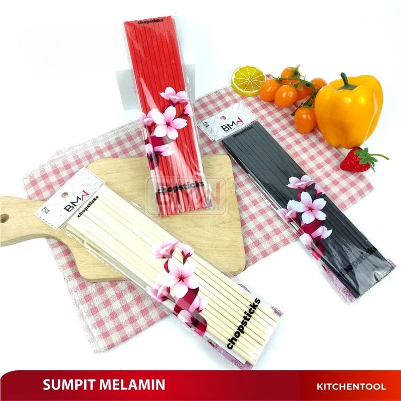 Sumpit Melamin Chopstick 10 Pasang Mie Korea Alat Makan Peralatan