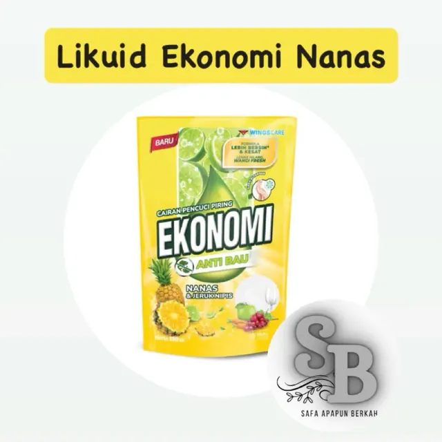 Ekonomi Sabun Liquid Cuci Piring Nanas & Jeruk Nipis 650ml