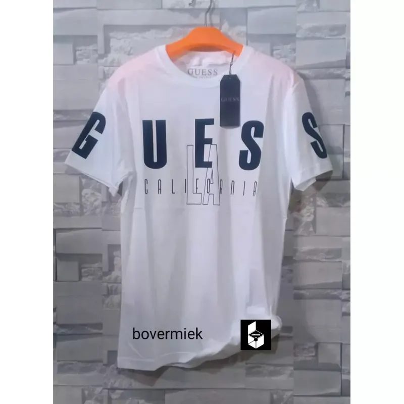 Kaos Guess Long Font Oblong Pria Wanita