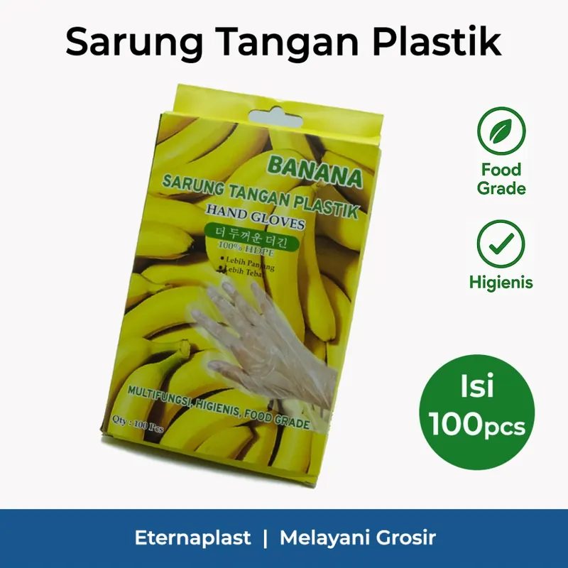 (100PCS) Sarung Tangan Plastik