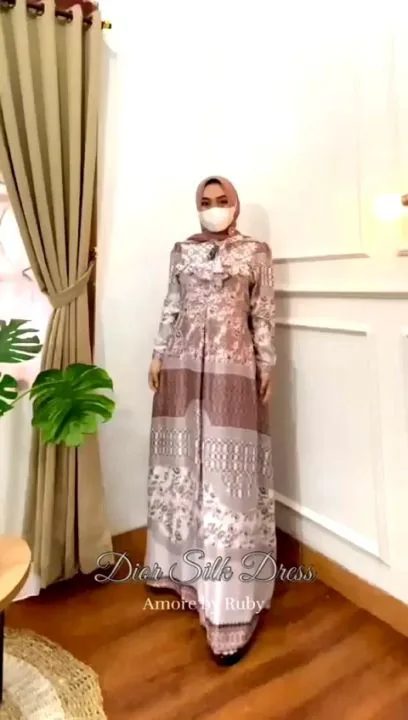 Beena Basic Gamis Amore BY Ruby Super Mewah Warna Silk Premium Elegant