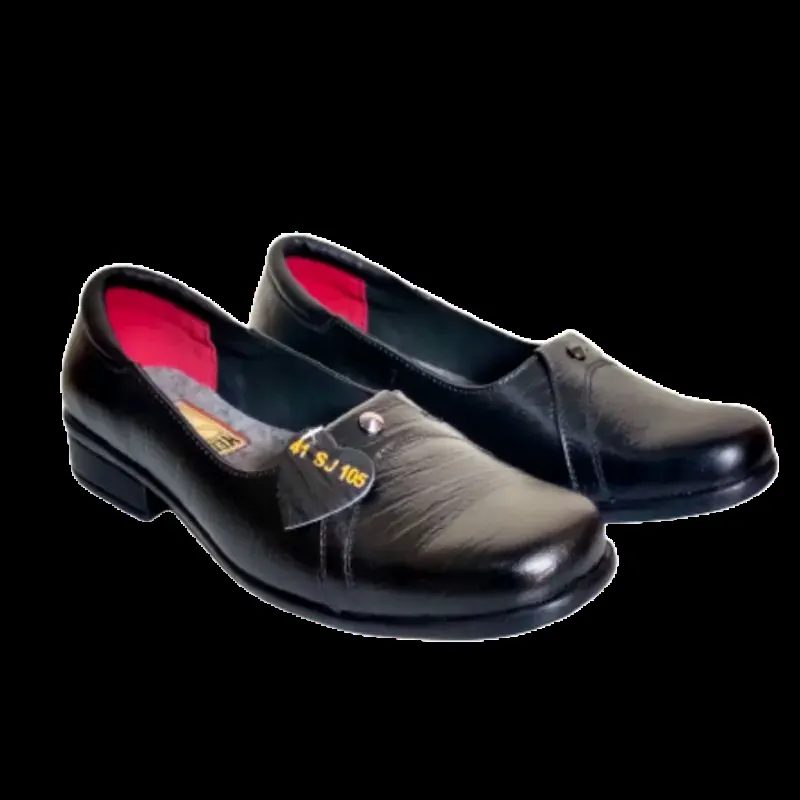 MANDIENS - Medali SJ105 Sepatu Kulit Wanita Sepatu Pantofel Kerja Sepatu Polwan Pdh Pdh Hitam Coklat