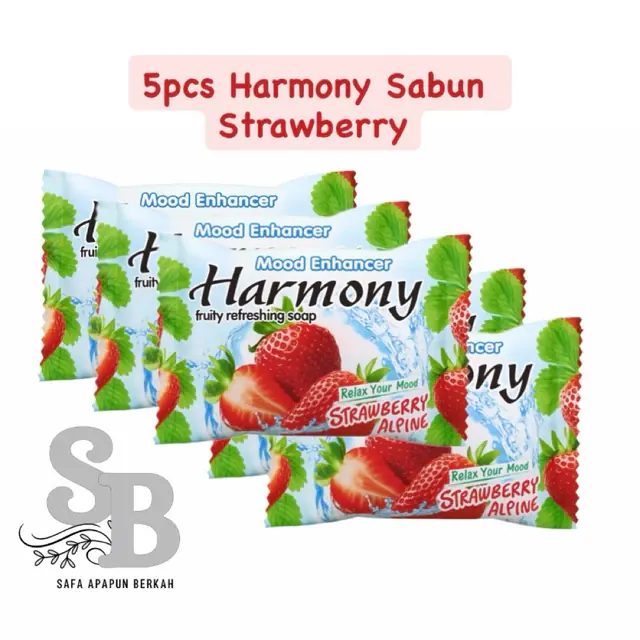 5pcs Sabun Harmony Strawberry 70gr