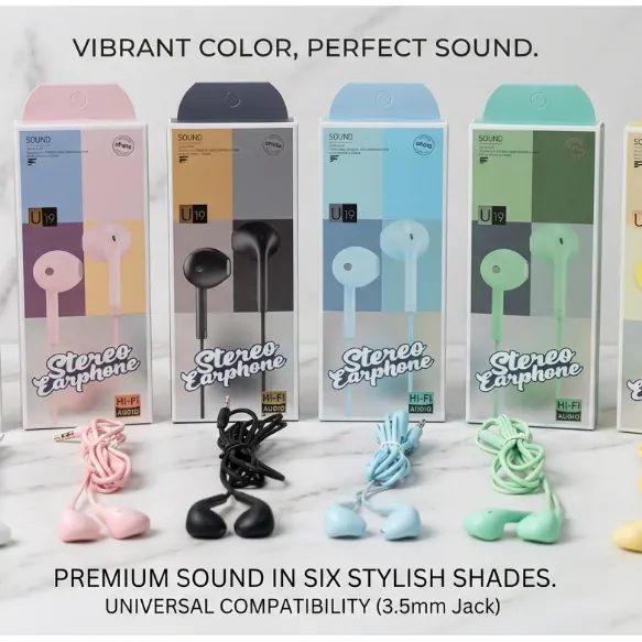 Handsfree Macaron U19 Mate Colour Hifi Extra Bass