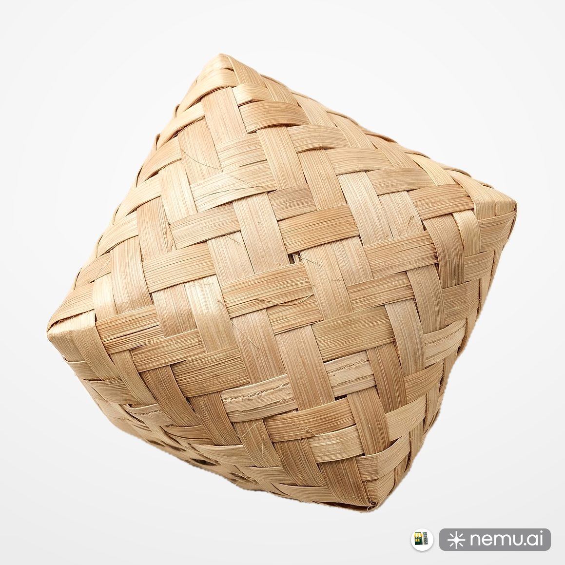 Sepasang Besek Bambu ukuran 10x10 Natural