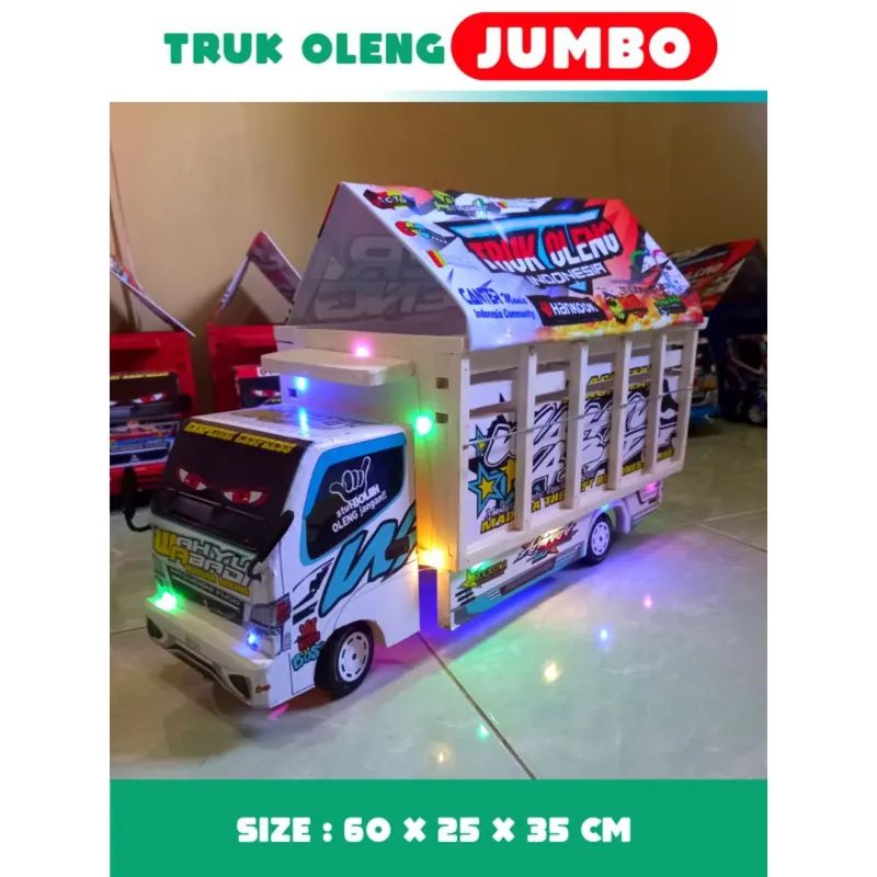 Truk Oleng Jumbo Wahyu Abadi Warna Putih Mainan Anak Laki