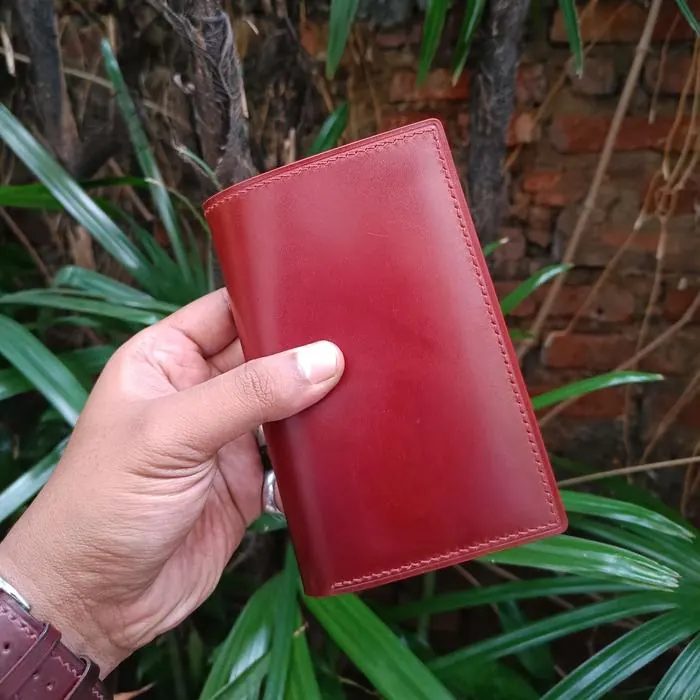 DOMPET KULIT Middle Wallet Shell Cordovan Arlan Chevre vertikal