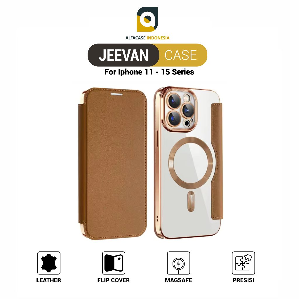 ALFACASE Flip Cover Back Clear iPhone 11 12 13 14 15 Plus Pro Max - Jeevan Case