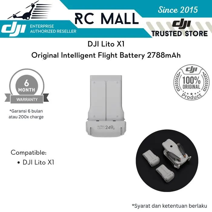 Battery Baterai DJI Lito X1 Intelligent Flight 2590mAh Original Drone X1