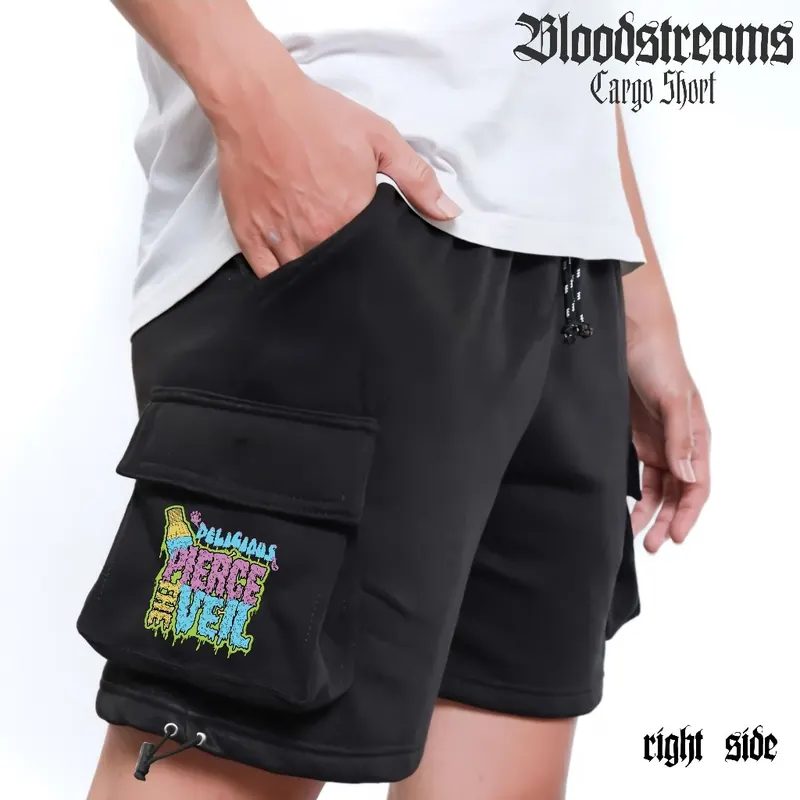 Celana Cargo Pendek Pierce The Veil Tour Boardshort Pria dan Wanita Fleece