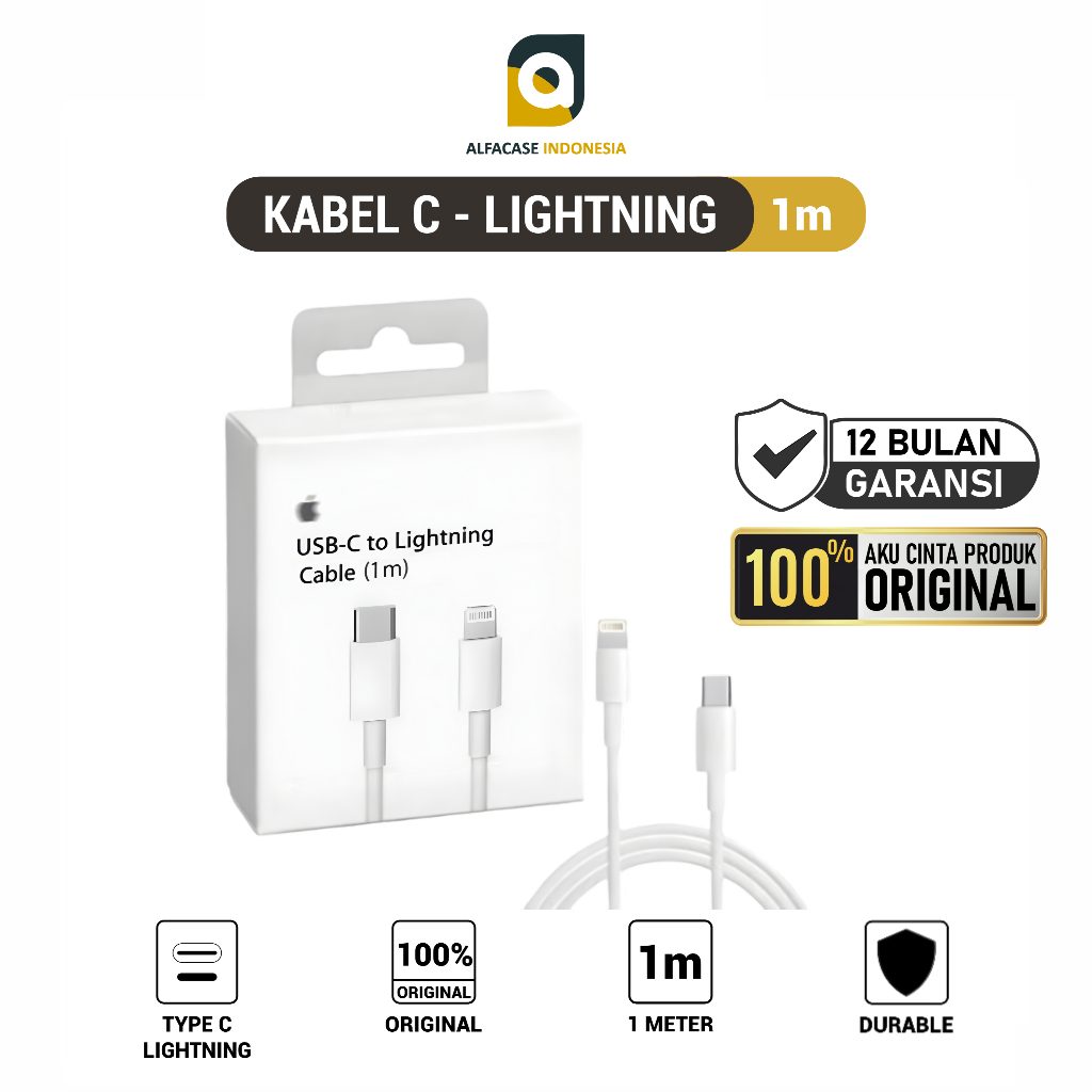 ALFACASE Kabel USB Type C To Lightning - C To iPhone