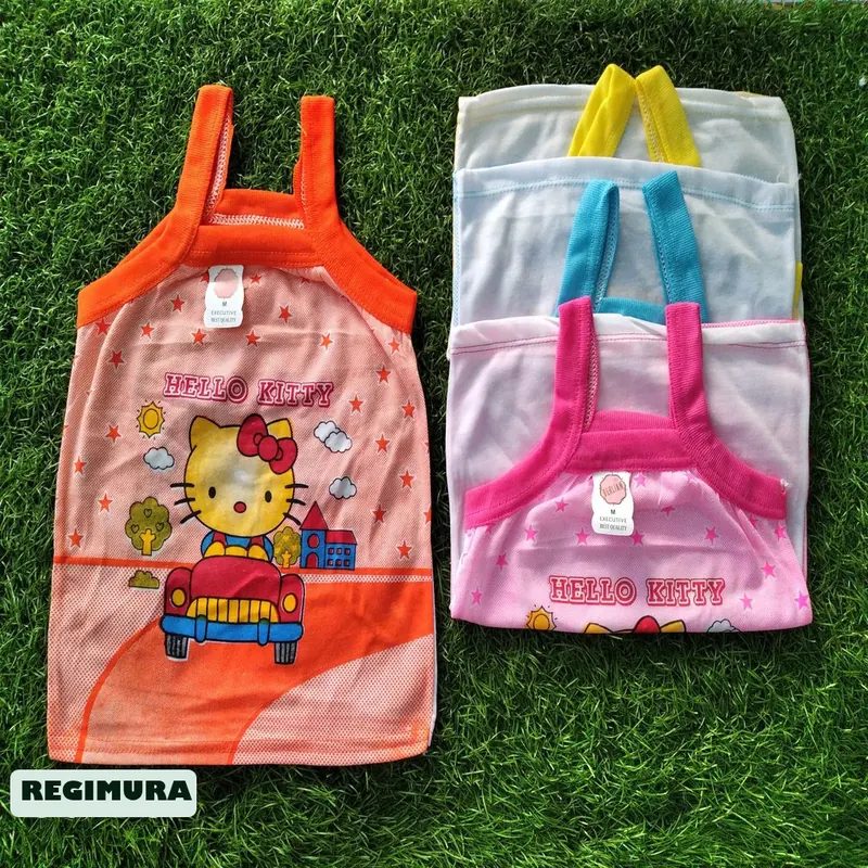12 Pcs Kaos Dalam Anak Perempuan Motif Karakter