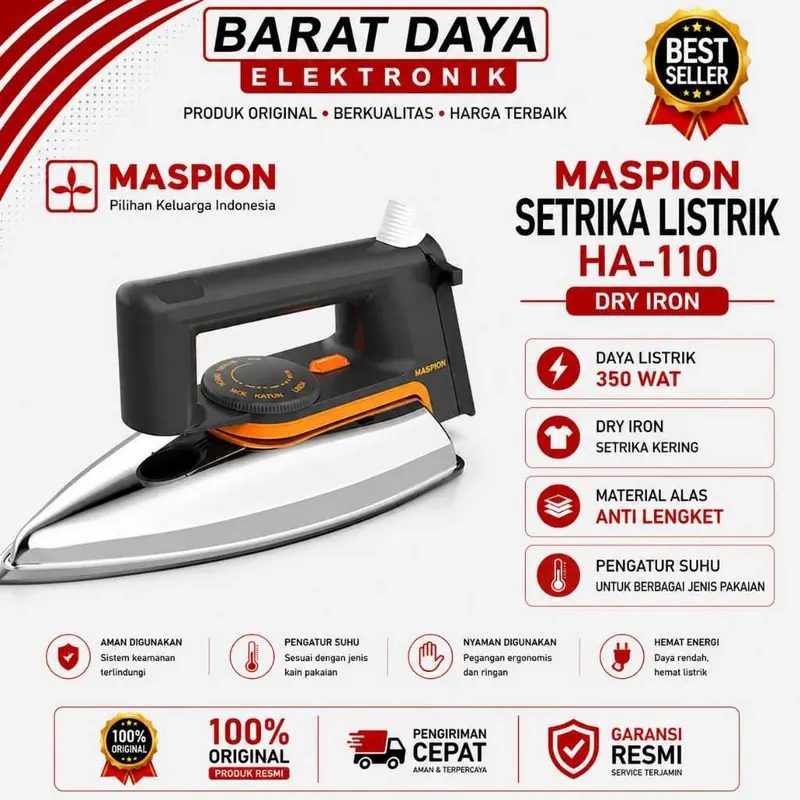 Maspion seterika HA 110 Gosokan