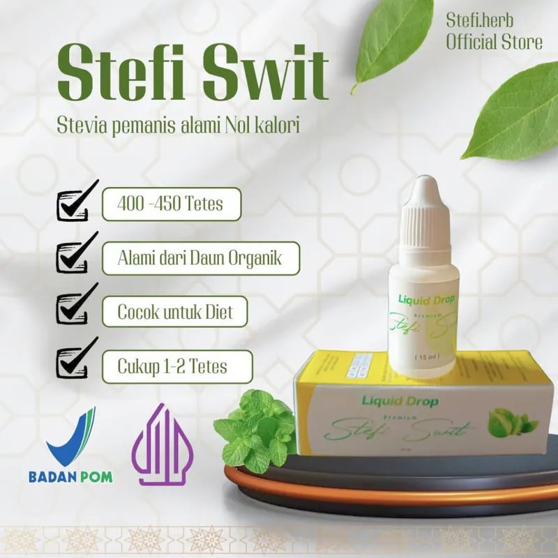 Stevia 15 ML Gula Nol Kalori untuk Diet dan Diabetes Original bisa