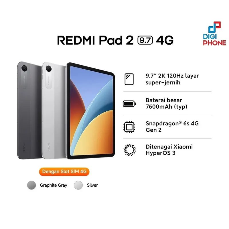 Tablet Xiaomi Redmi Pad 2 (9.7) 4G [8/128] ( Indonesia)