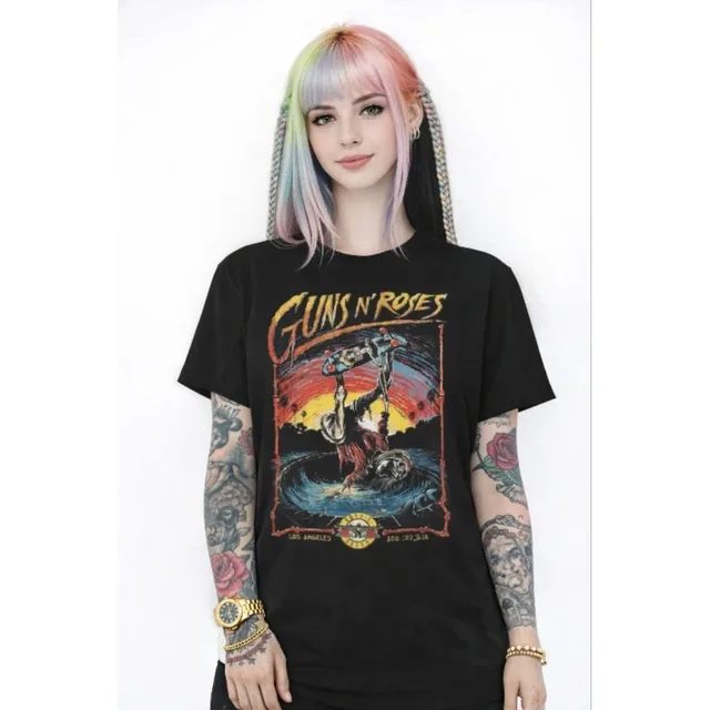 Baju Kaos Band Musik GNR Art V 9 Pria Wanita T-shirt Unisex Hitam Katun Combed 24s