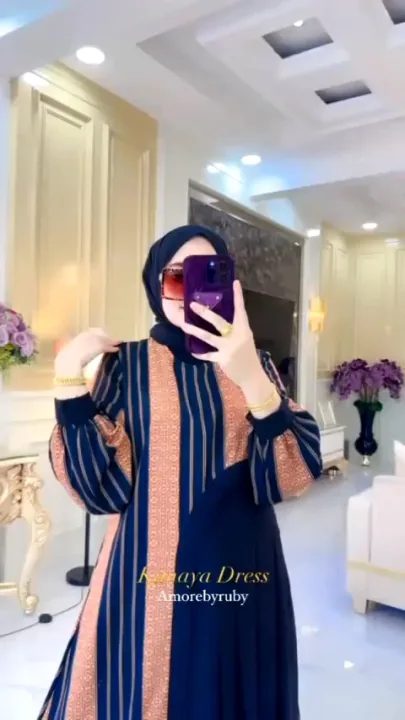 Beena Basic Gamis Model Simple Kekinian Elegant Cantik Brand Amore BY Ruby