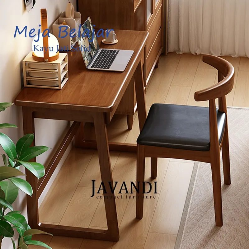 Meja Belajar Anak Kayu Jati Solid 80cm