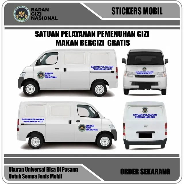 Stiker Mobil Makan Bergizi Geratis / MBG BGN SPPG.