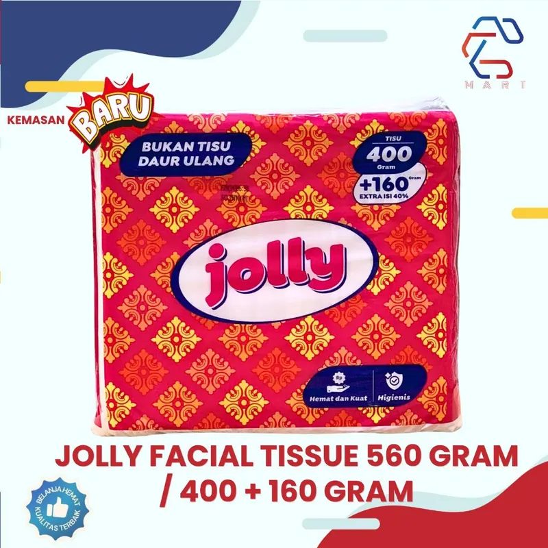 Facial tissue jolly 560 gram x 2 ply (1pcs)