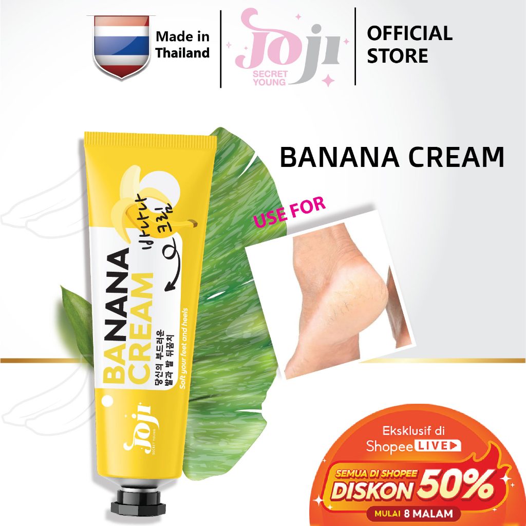 Joji Banana Cream / Foot Perawatan Kaki / Penghalus 50g