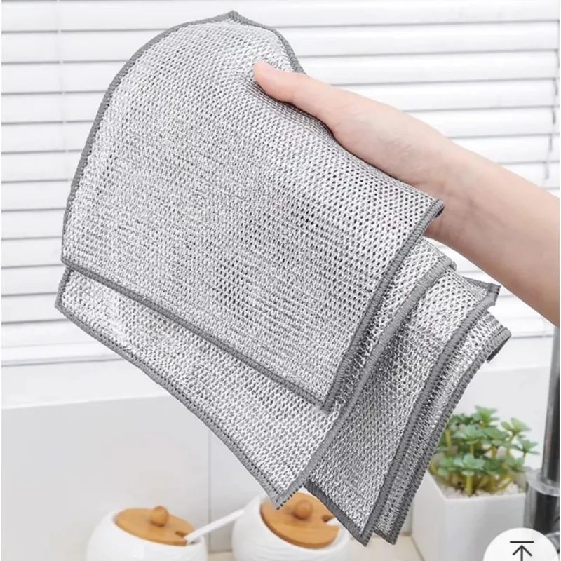 E1 - Kain Lap Dapur Kawat Halus Pembersih Panci Piring Wajan / Silver Jaring Cuci