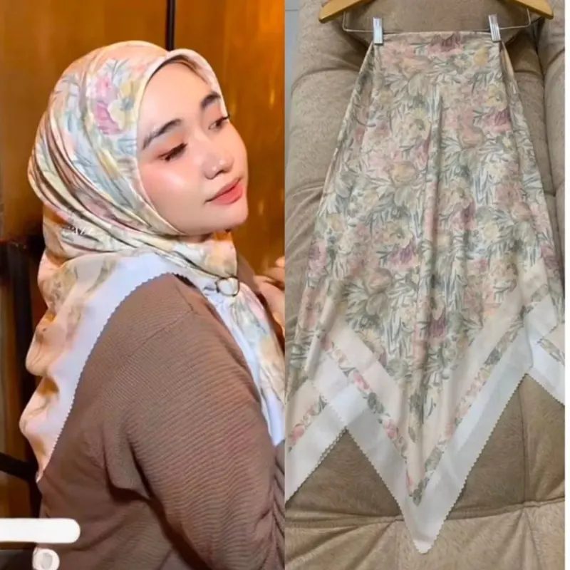 SALE hijab segiempat voal sublim premium tanpa label