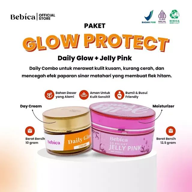 BEBICA Paket Glow Protect - Daily + So Bright Jelly Pink