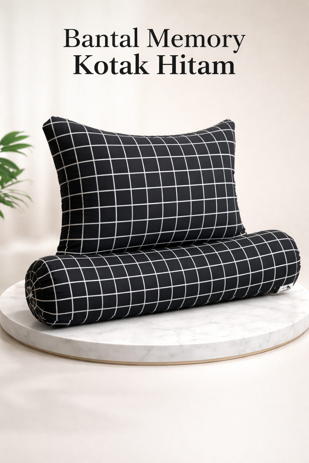 Bantal Memory Kotak Hitam