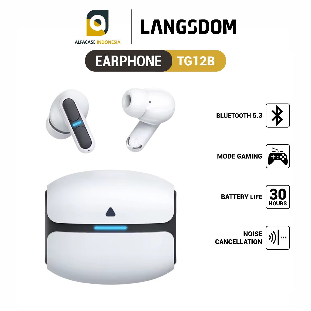 LANGSDOM Earphone Wireless TG12B - ALFACASE - Bluetooth