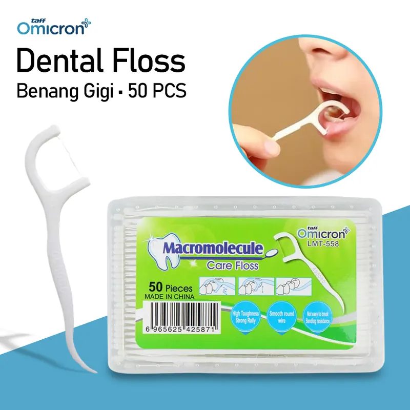 Dental Floss Benang Gigi Toothpicks Macromolecule 50 PCS