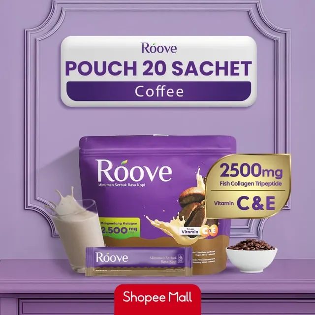 Roove Coffee Collagen Drink 20 Sachet LIVE