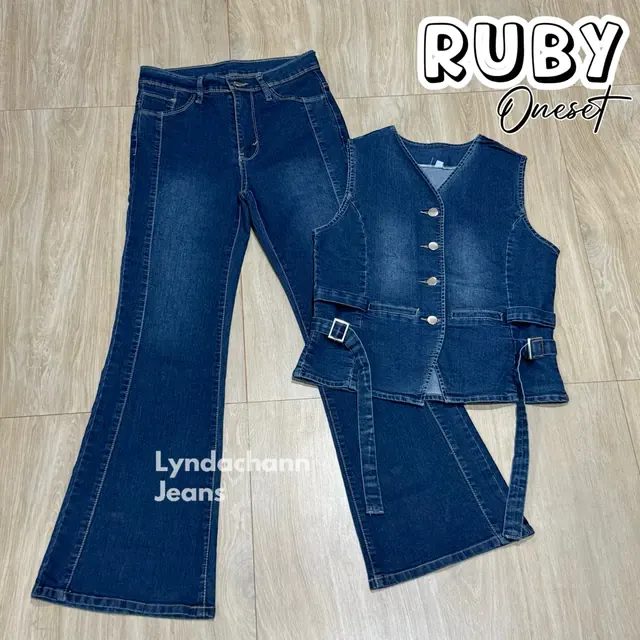 LYNDACHANN - ONESET RUBY Setelan Jeans Wanita Premium
