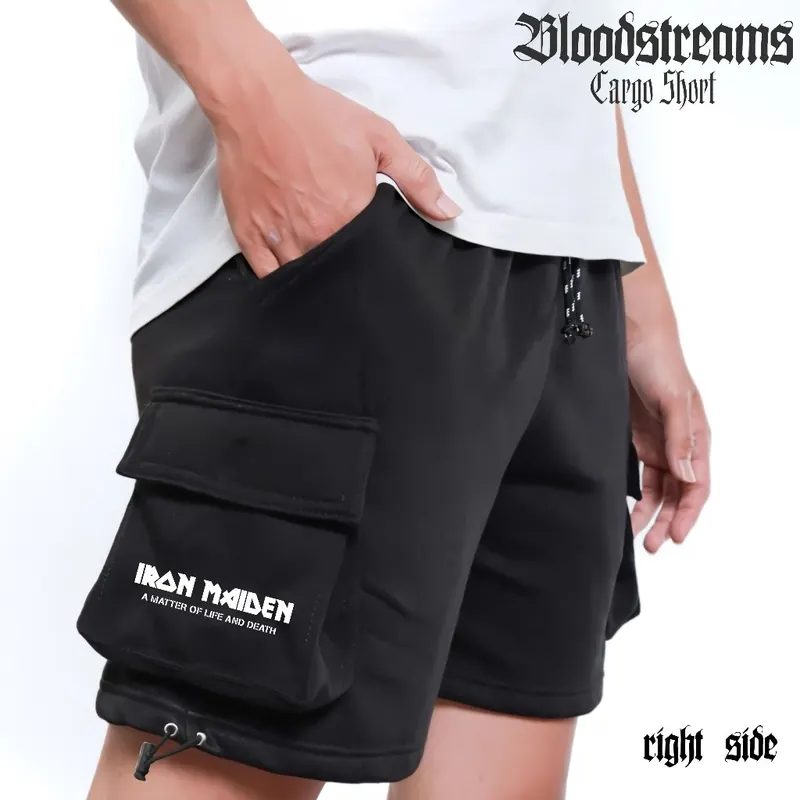 Celana Cargo Pendek Iron Maiden a Matter of Life Boarshort Pria dan Wanita