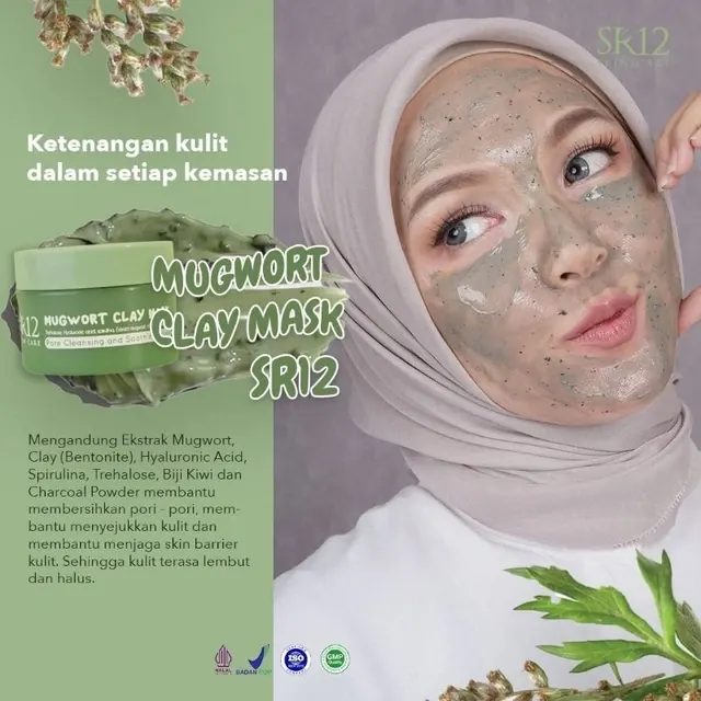 (Momq) Mugwort clay mask SR12 pore cleansing and soothing