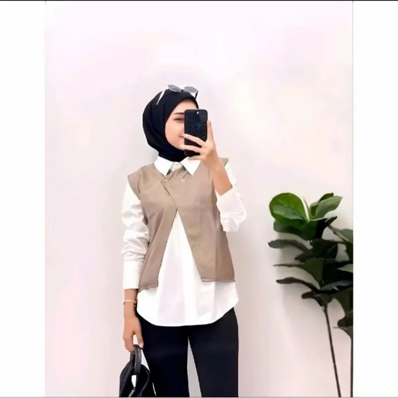 Nuna Vest / Basic Wanita Rompi / Atasan Crop