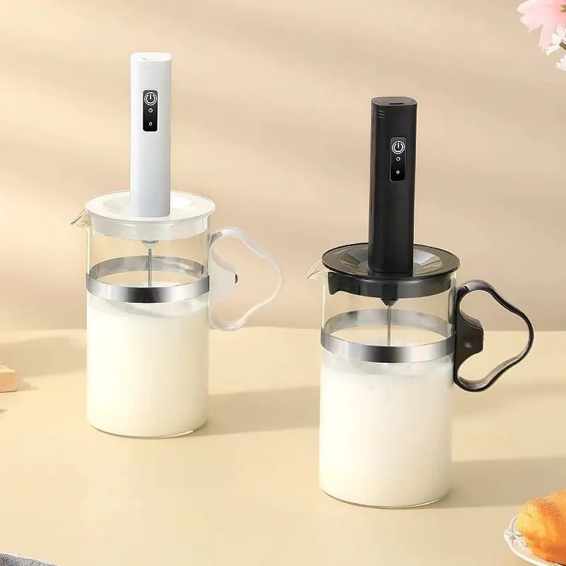 Hand Mixer Mini Pengocok Telur Milk Frother 400mAh with Glass