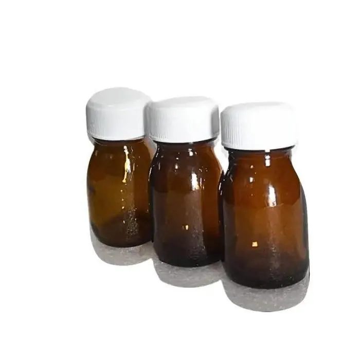 Botol coklat kaca ulir ukuran 30 ml double tutup - Minimal order 10 pcs