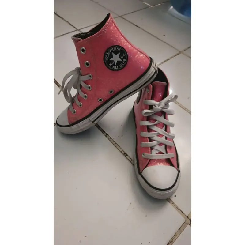 Converse Kids High Top Pink Glitter