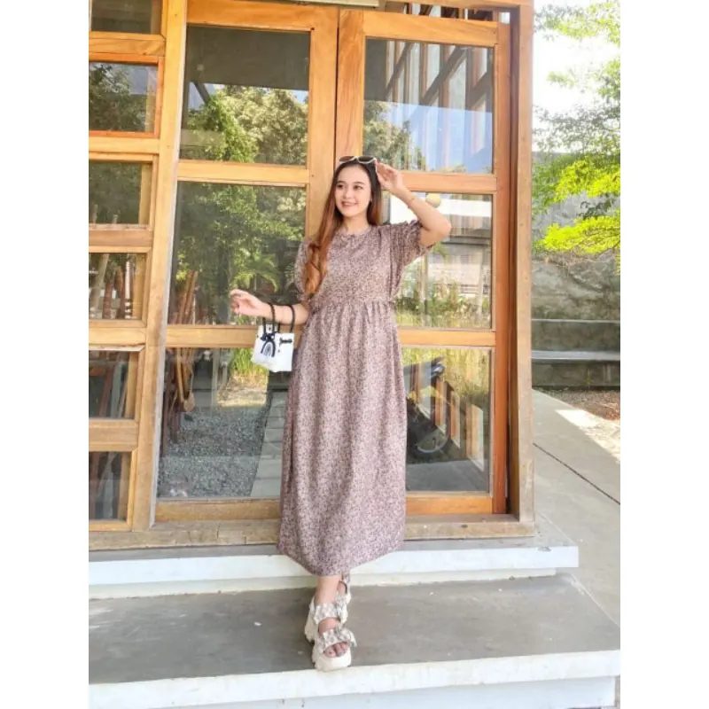 Daster Motif Bunga Malyah Dress Rayon busui frendly