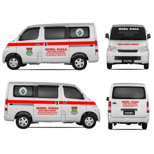 Stiker Mobil Siaga Grand Max Apv custom bahan Menyala