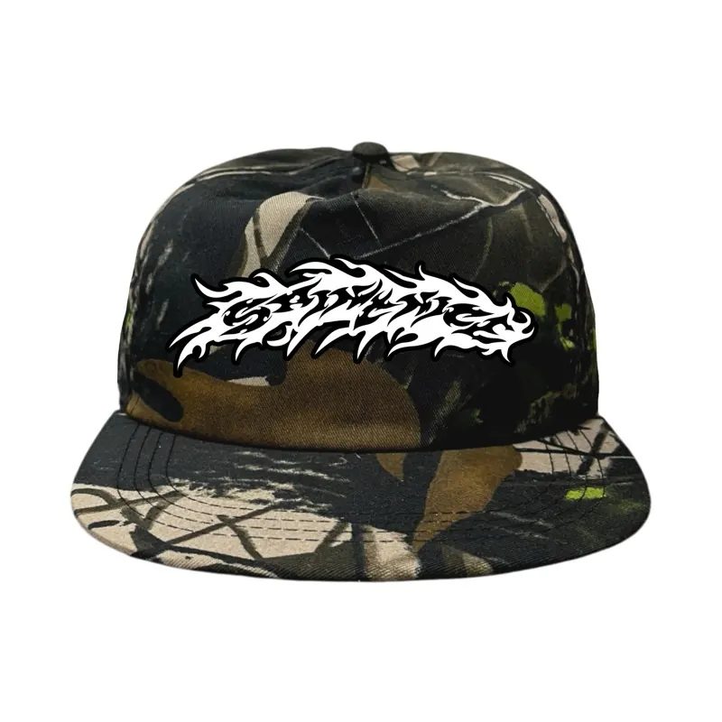 saintnice classic snapback six panel rope hat camo-falling fire