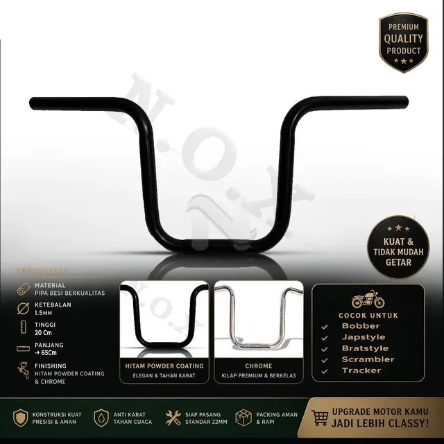 Stang CB Tinggi 20cm Monkey Gorilla Universal Pipa Besi 22mm